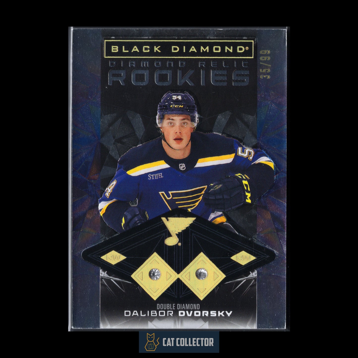 2025-26 UD Black Diamond DALIBOR DVORSKY #BDR-DV Diamond Relic Rookies RC /99