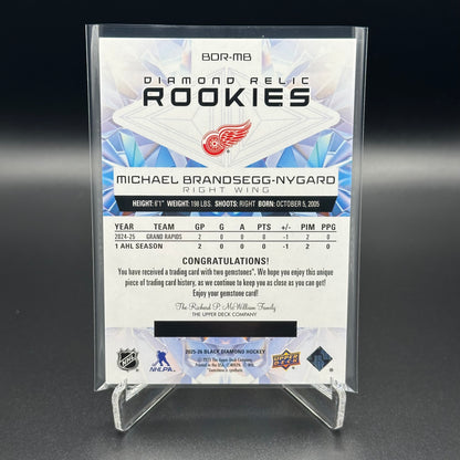 2025-26 UD Black Diamond MICHAEL BRANDSEGG-NYGARD #BDR-MB Diamond Relic Rookies RC /99