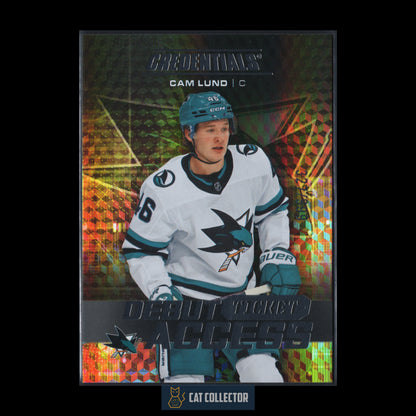 2025-26 Upper Deck Credentials CAM LUND #127 Debut Ticket Access RC /999