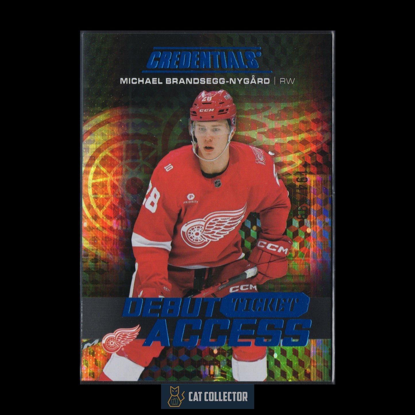 2025-26 UD Credentials MICHAEL BRANDSEGG-NYGARD #131 Debut Ticket Access Blue RC /199