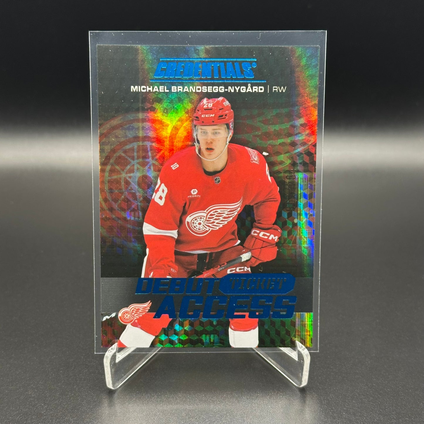 2025-26 UD Credentials MICHAEL BRANDSEGG-NYGARD #131 Debut Ticket Access Blue RC /199