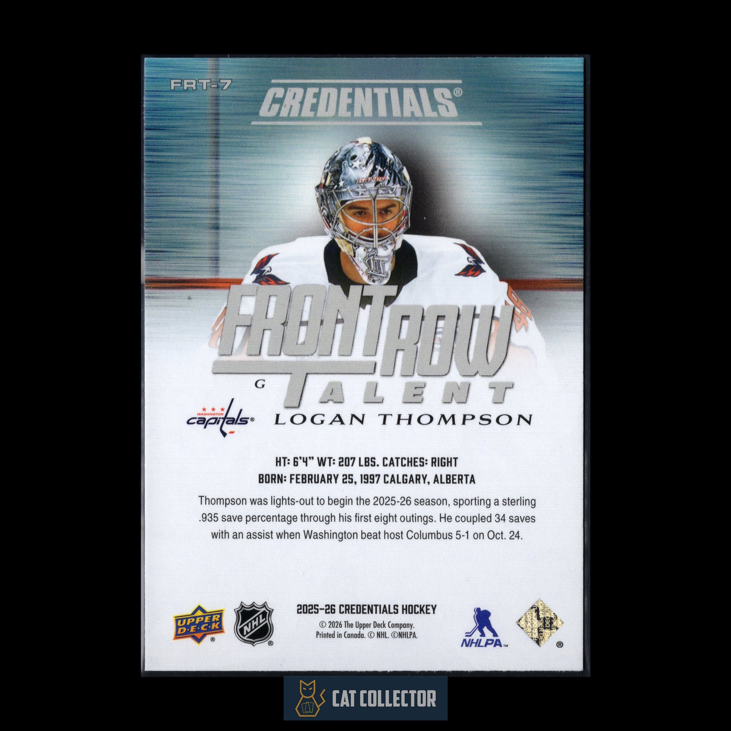 2025-26 Upper Deck Credentials LOGAN THOMPSON #FRT-7 Front Row Talent