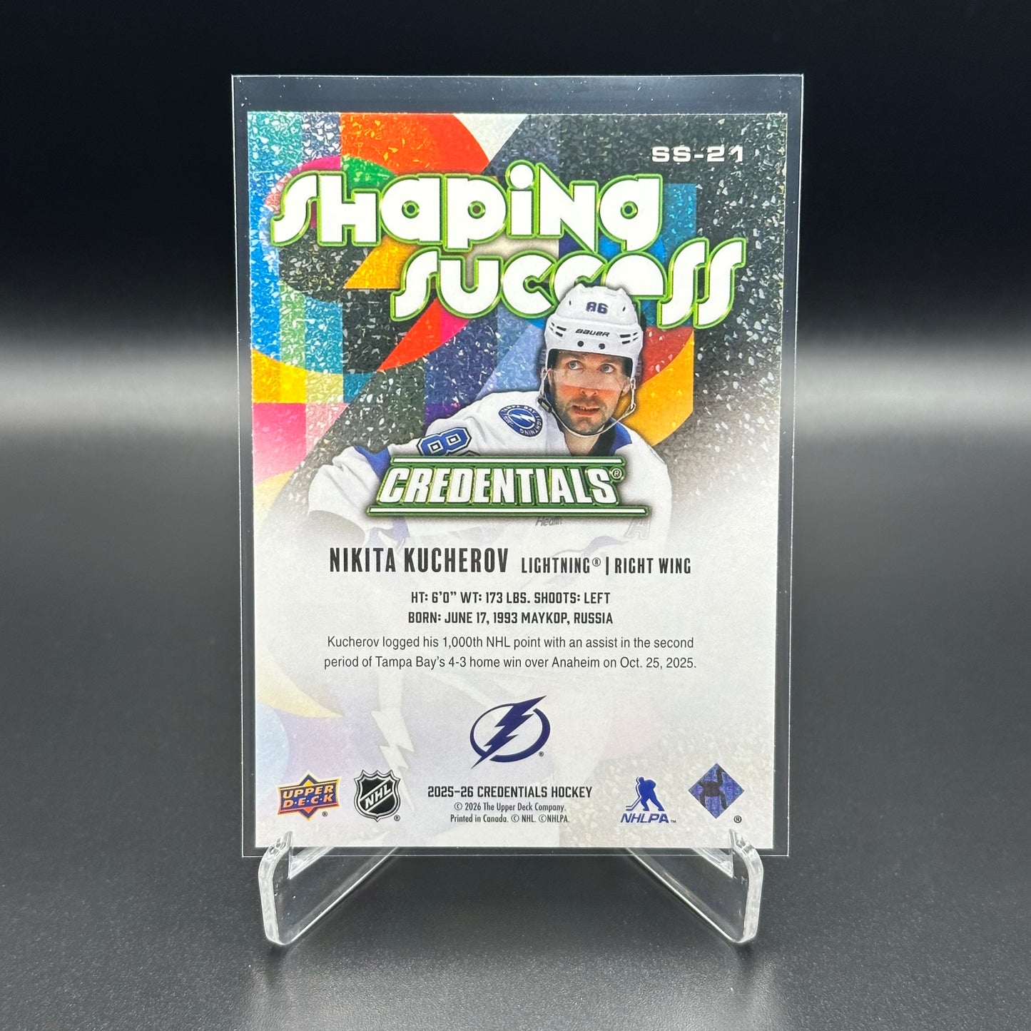 2025-26 Upper Deck Credentials NIKITA KUCHEROV #SS-21 Shaping Success