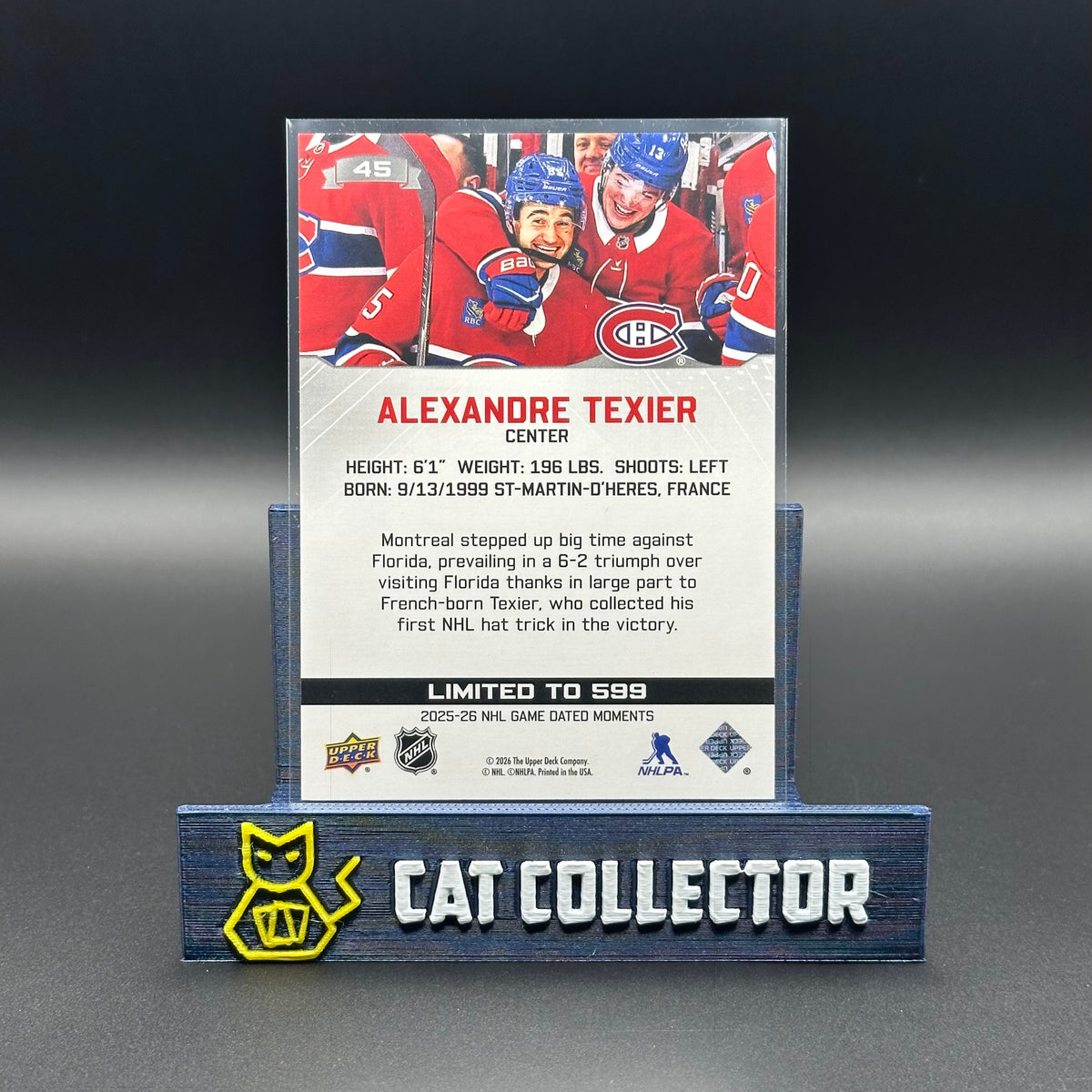2025-26 Upper Deck Game Dated Moments ALEXANDRE TEXIER #45 Limited to 599