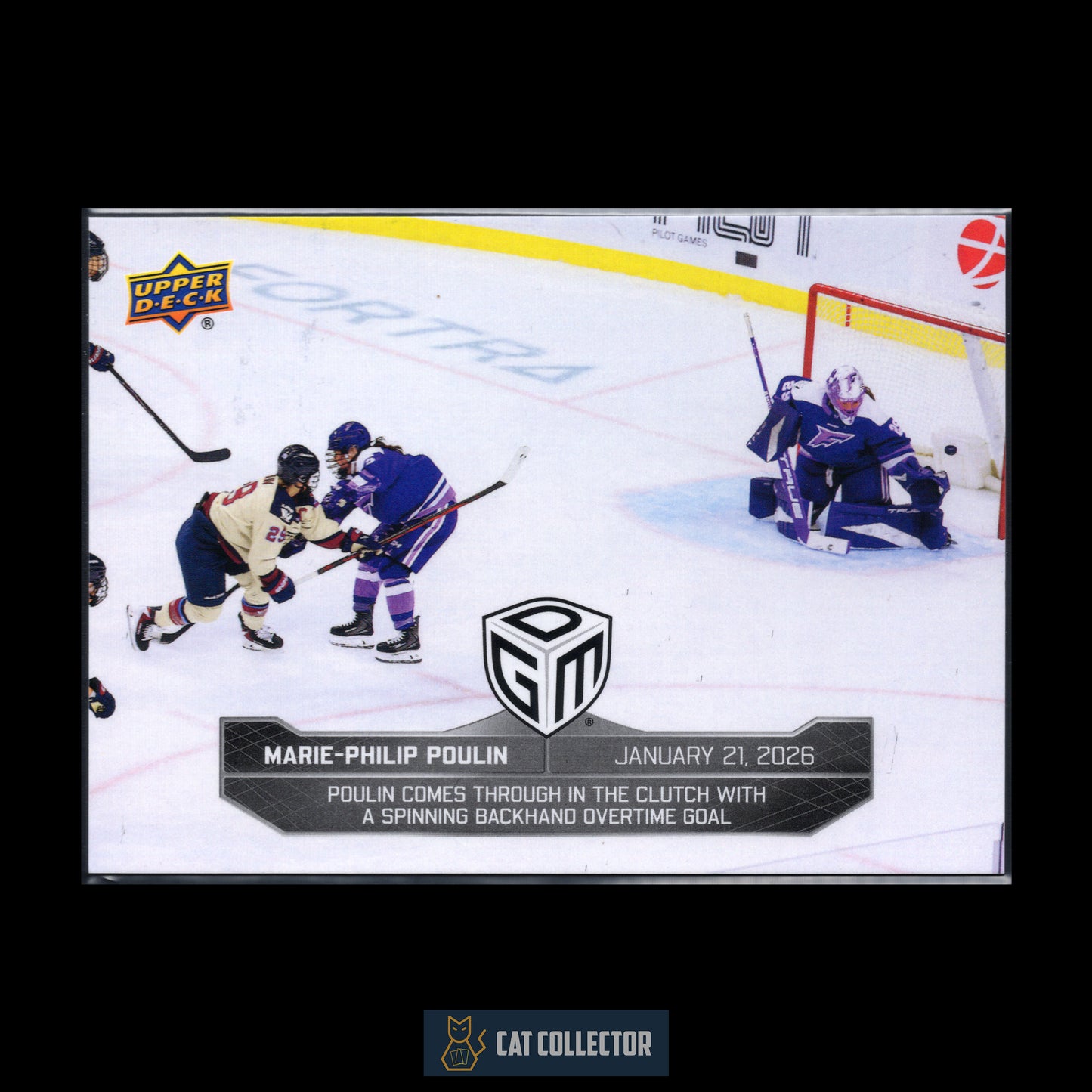 2025-26 UD PWHL Game Dated Moments MARIE-PHILIP POULIN #27 Backhand Goal