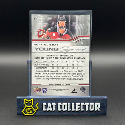 2025-26 UD PWHL RORY GUILDAY #53 Young Guns RC