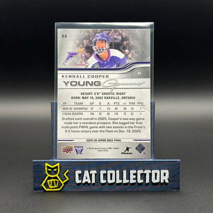 2025-26 UD PWHL KENDALL COOPER #66 Young Guns RC
