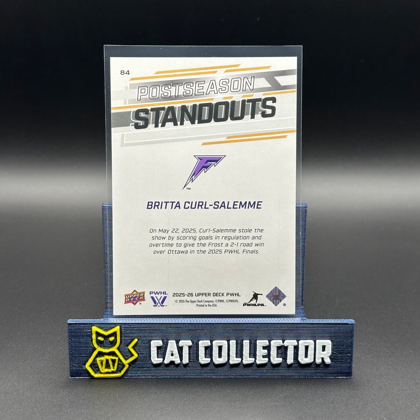 2025-26 UD PWHL BRITTA CURL-SALEMME #84 Postseason Standouts