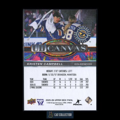 2025-26 UD PWHL KRISTEN CAMPBELL #C-19 UD Canvas