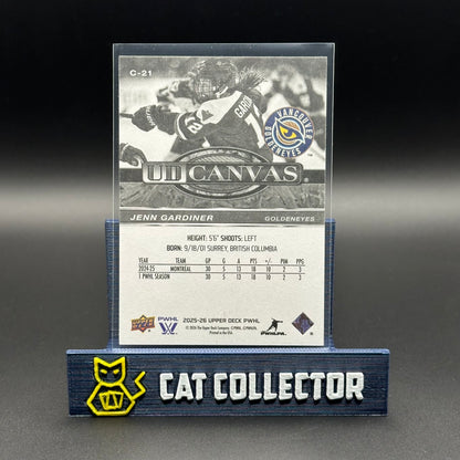 2025-26 UD PWHL JENN GARDINER #C-21 UD Canvas Black & White
