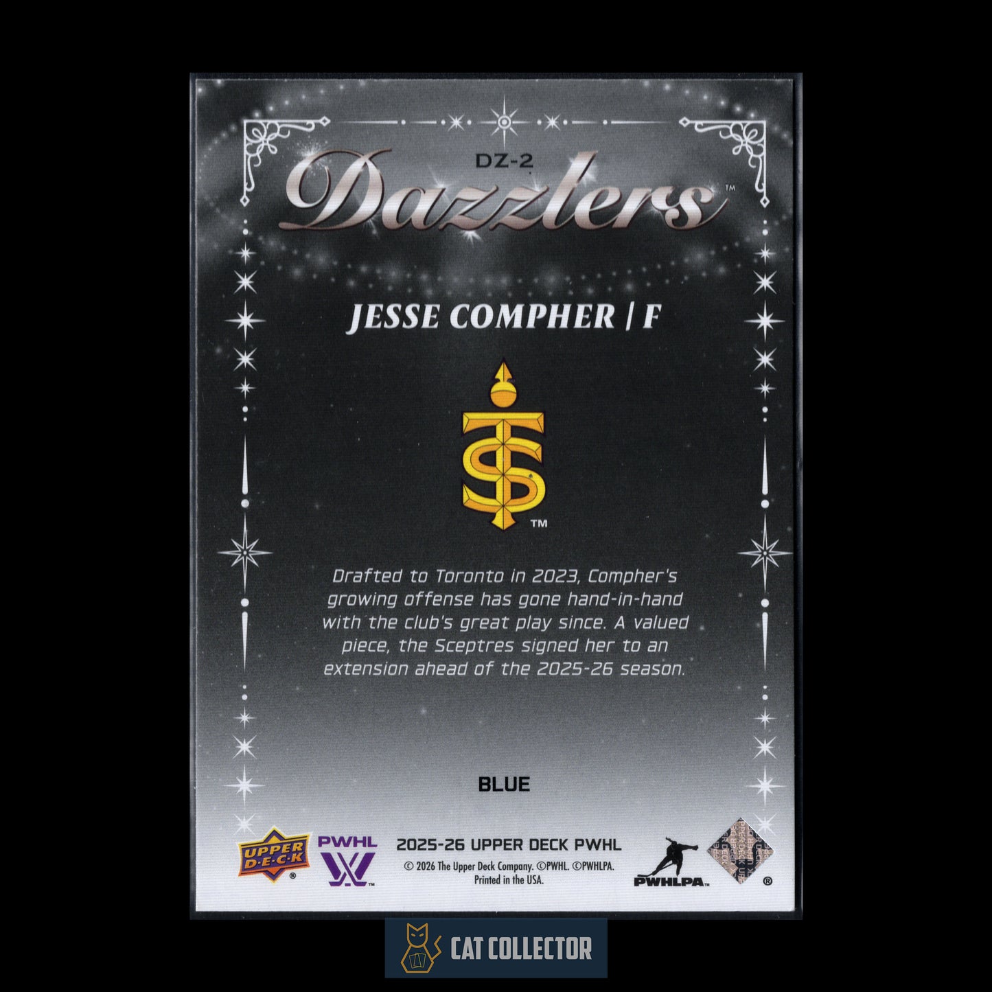 2025-26 UD PWHL JESSE COMPHER #DZ-2 Dazzlers Blue
