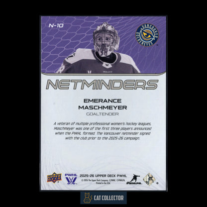 2025-26 UD PWHL EMERANCE MASCHMEYER #N-10 Netminders