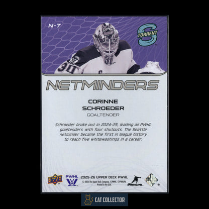 2025-26 UD PWHL CORINNE SCHROEDER #N-7 Netminders