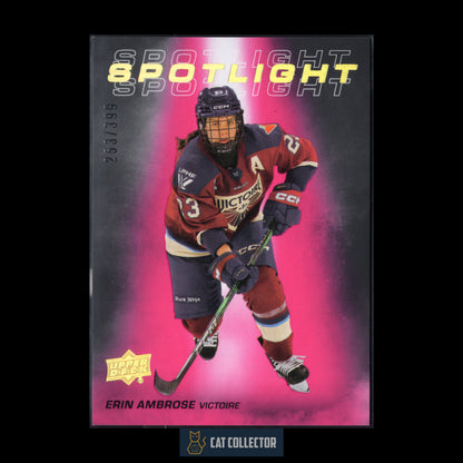 2025-26 UD PWHL ERIN AMBROSE #S-17 Spotlight Pink Spectrum /399