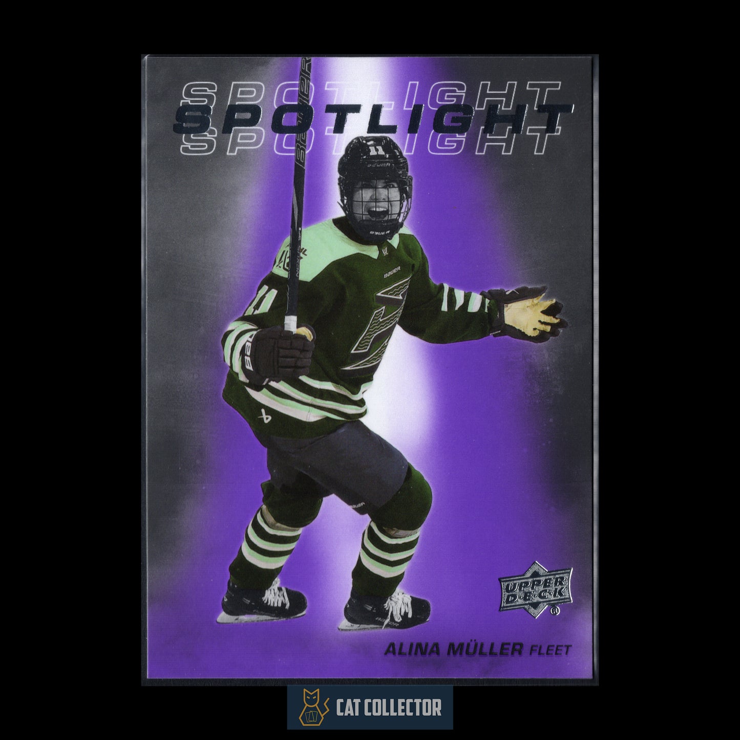 2025-26 UD PWHL ALINA MULLER #S-22 Spotlight B&W