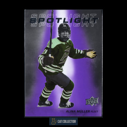 2025-26 UD PWHL ALINA MULLER #S-22 Spotlight B&W