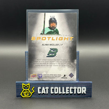 2025-26 UD PWHL ALINA MULLER #S-22 Spotlight Boston Fleet