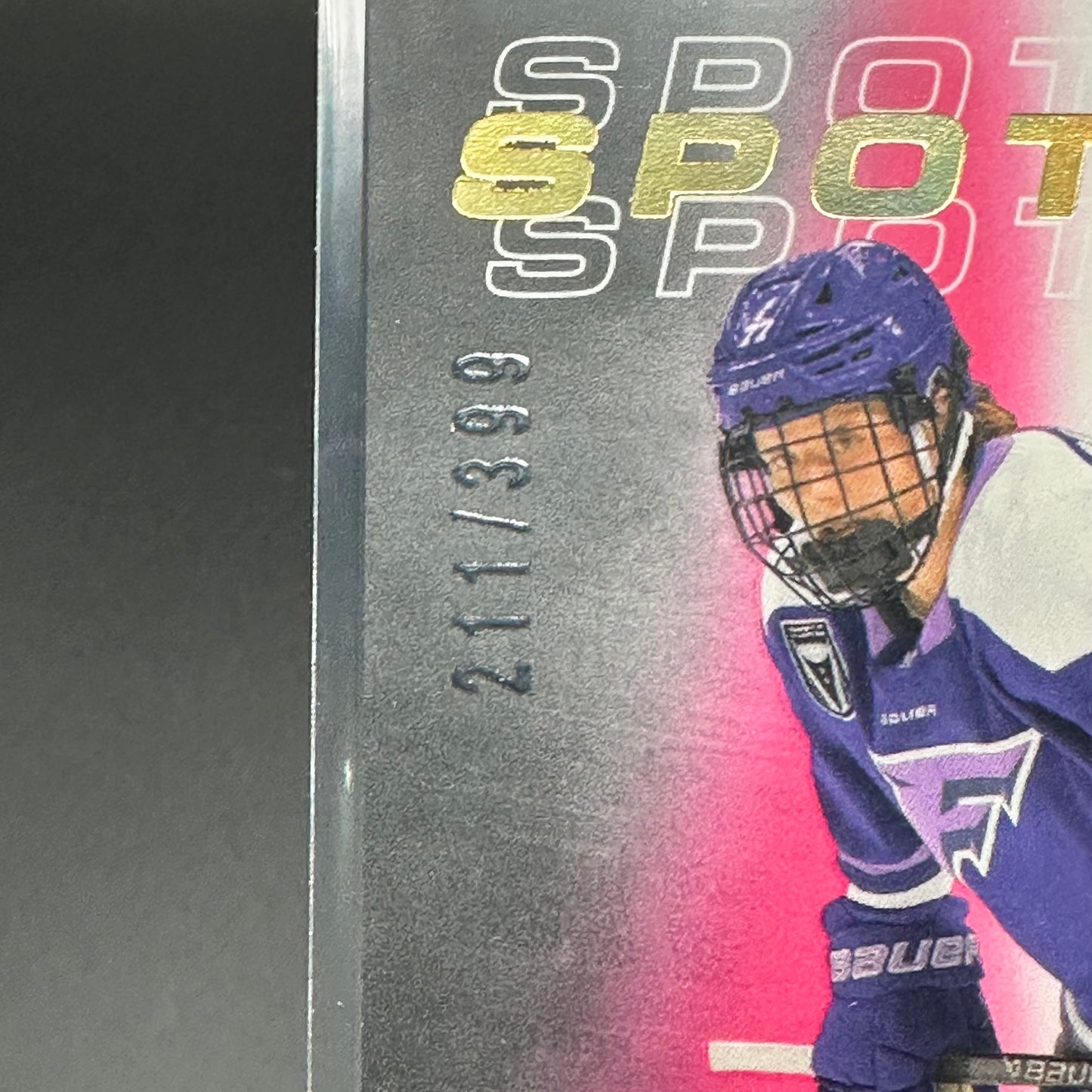 2025-26 UD PWHL BRITTA CURL-SALEMME #S-5 Spotlight Pink Spectrum /399