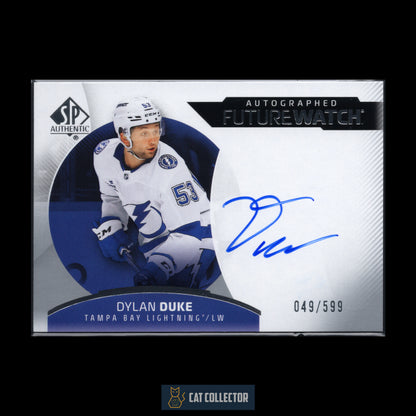 2025-26 UD SP Authentic DYLAN DUKE #119 Horizontal Future Watch Auto RC /599