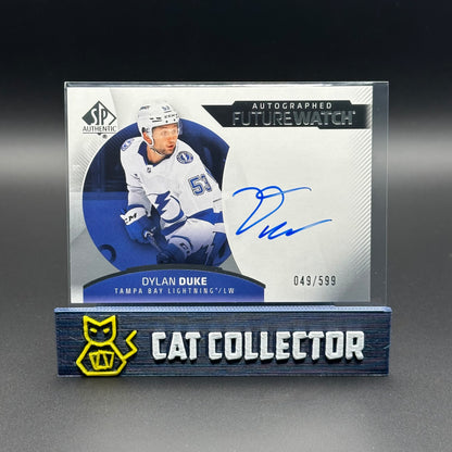 2025-26 UD SP Authentic DYLAN DUKE #119 Horizontal Future Watch Auto RC /599