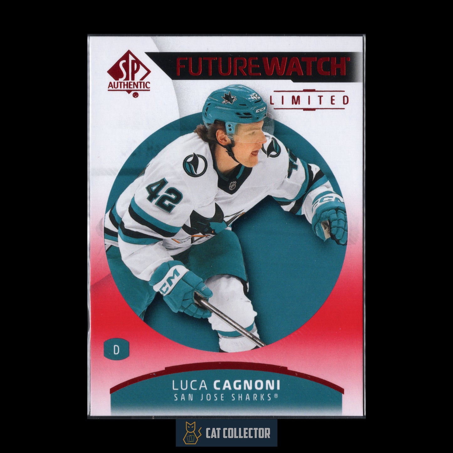 2025-26 UD SP Authentic LUCA CAGNONI #125 Future Watch Limited Red RC