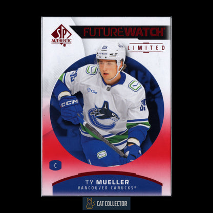 2025-26 UD SP Authentic TY MUELLER #142 Future Watch Limited Red RC