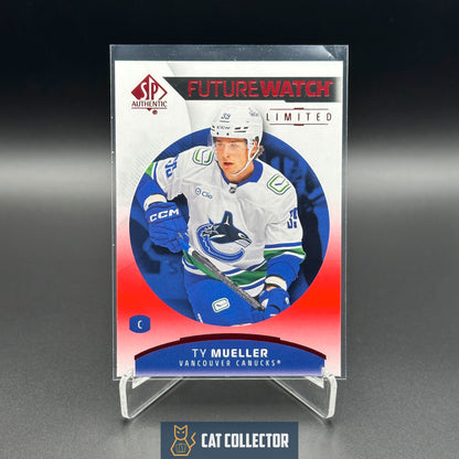 2025-26 UD SP Authentic TY MUELLER #142 Future Watch Limited Red RC