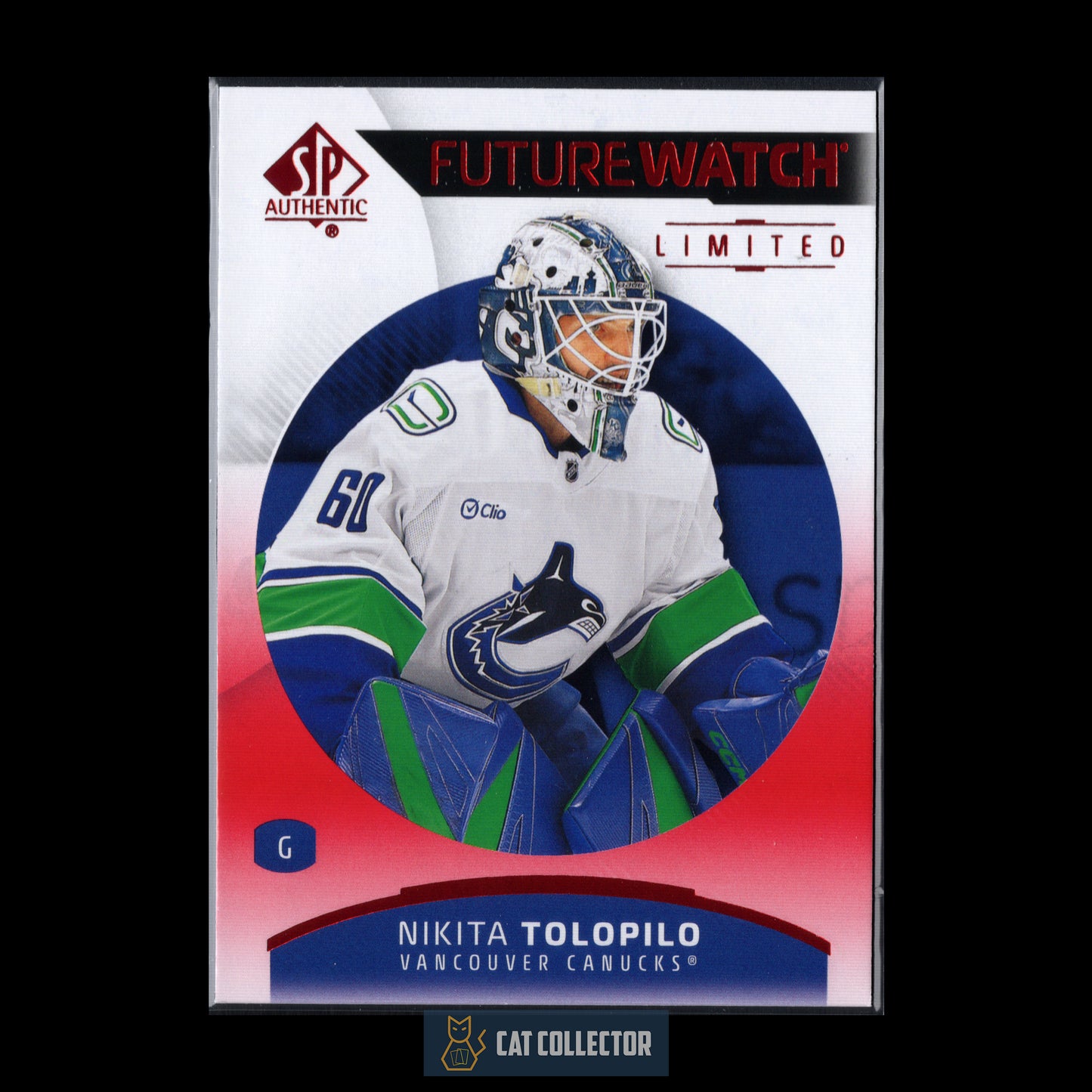 2025-26 UD SP Authentic NIKITA TOLOPILO #162 Future Watch Limited Red RC