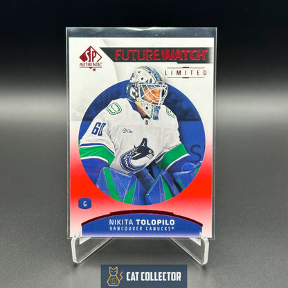 2025-26 UD SP Authentic NIKITA TOLOPILO #162 Future Watch Limited Red RC