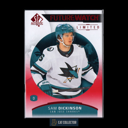 2025-26 UD SP Authentic SAM DICKINSON #173 Future Watch Limited Red RC