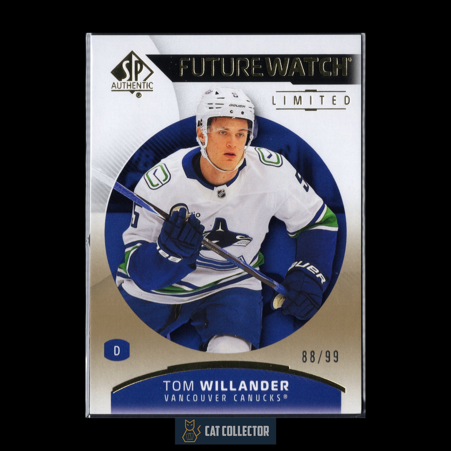 2025-26 UD SP Authentic TOM WILLANDER #200 Future Watch Limited Gold RC /99
