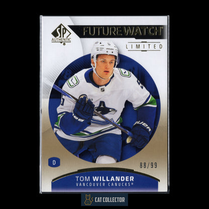 2025-26 UD SP Authentic TOM WILLANDER #200 Future Watch Limited Gold RC /99