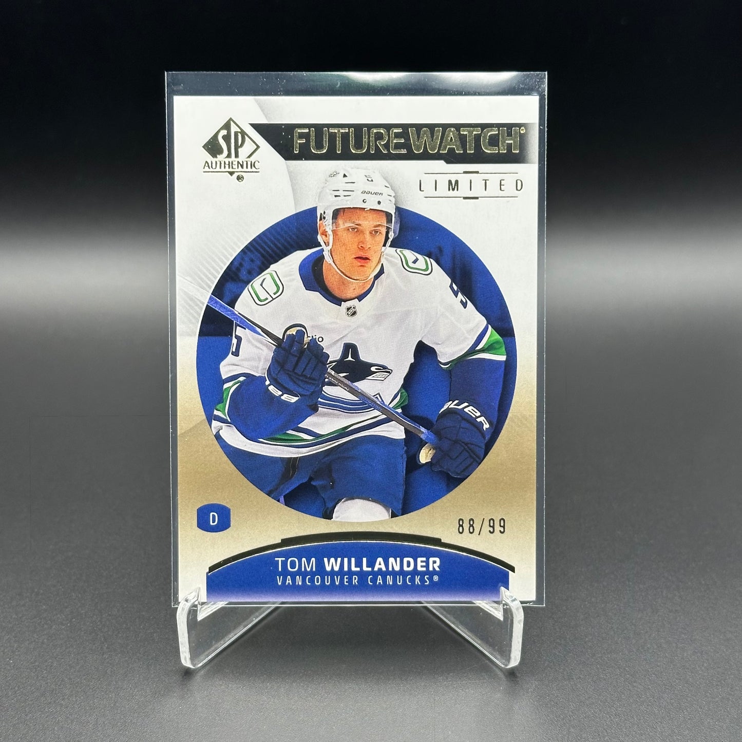 2025-26 UD SP Authentic TOM WILLANDER #200 Future Watch Limited Gold RC /99