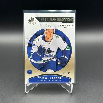 2025-26 UD SP Authentic TOM WILLANDER #200 Future Watch Limited Gold RC /99