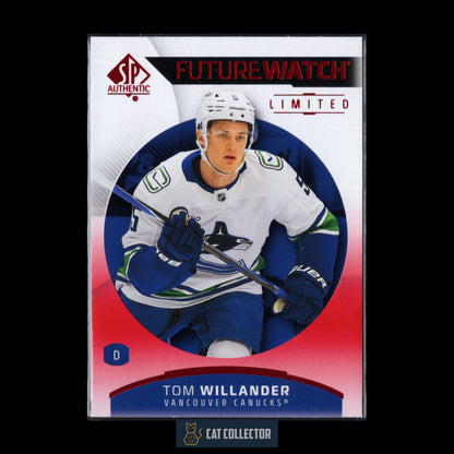 2025-26 UD SP Authentic TOM WILLANDER #200 Future Watch Limited Red RC