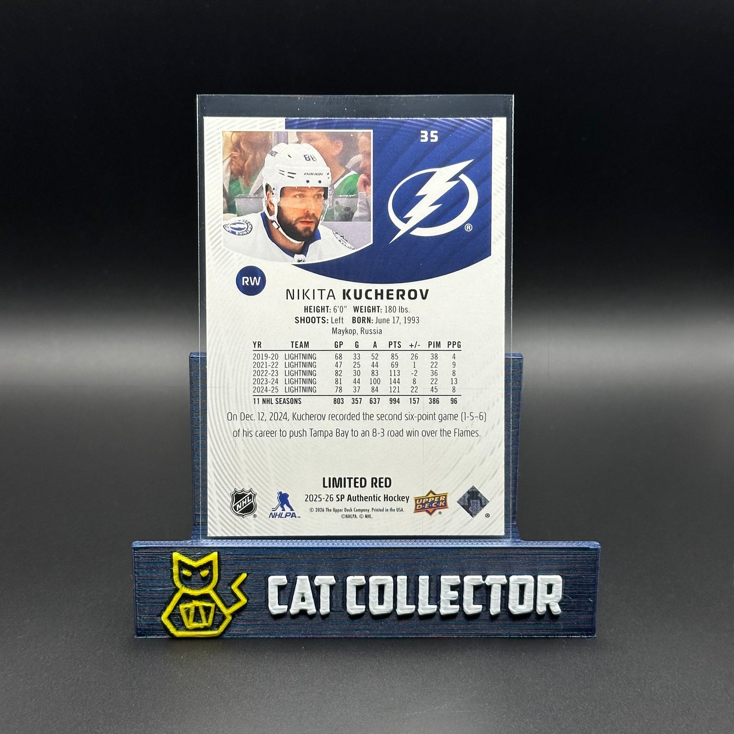 2025-26 UD SP Authentic NIKITA KUCHEROV #35 Limited Red