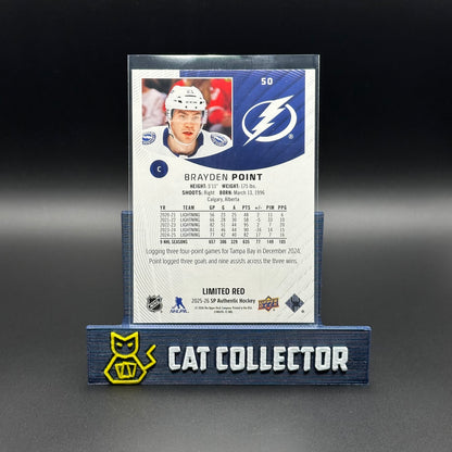 2025-26 UD SP Authentic BRAYDEN POINT #50 Limited Red