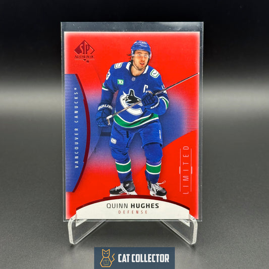 2025-26 UD SP Authentic QUINN HUGHES #92 Limited Red