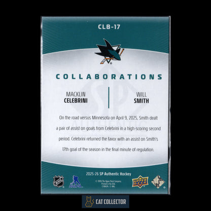 2025-26 UD SP Authentic MACKLIN CELEBRINI / WILL SMITH #CLB-17 Collaborations