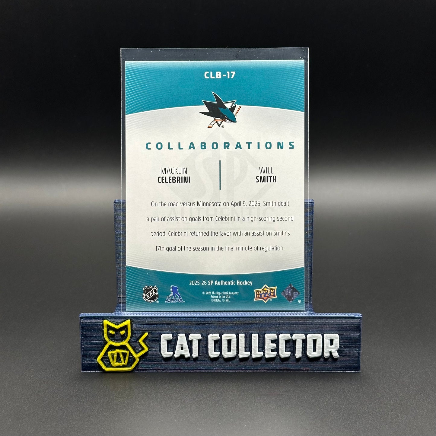 2025-26 UD SP Authentic MACKLIN CELEBRINI / WILL SMITH #CLB-17 Collaborations