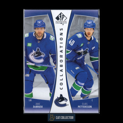 2025-26 UD SP Authentic JAKE DEBRUSK / ELIAS PETTERSSON #CLB-22 Collaborations