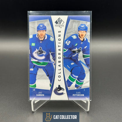 2025-26 UD SP Authentic JAKE DEBRUSK / ELIAS PETTERSSON #CLB-22 Collaborations