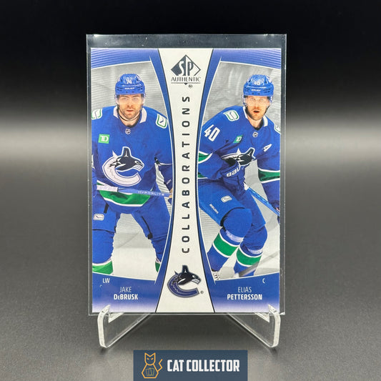 2025-26 UD SP Authentic JAKE DEBRUSK / ELIAS PETTERSSON #CLB-22 Collaborations