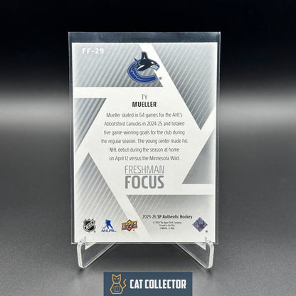 2025-26 UD SP Authentic TY MUELLER #FF-29 Freshman Focus RC