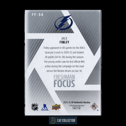 2025-26 UD SP Authentic JACK FINLEY #FF-34 Freshman Focus RC