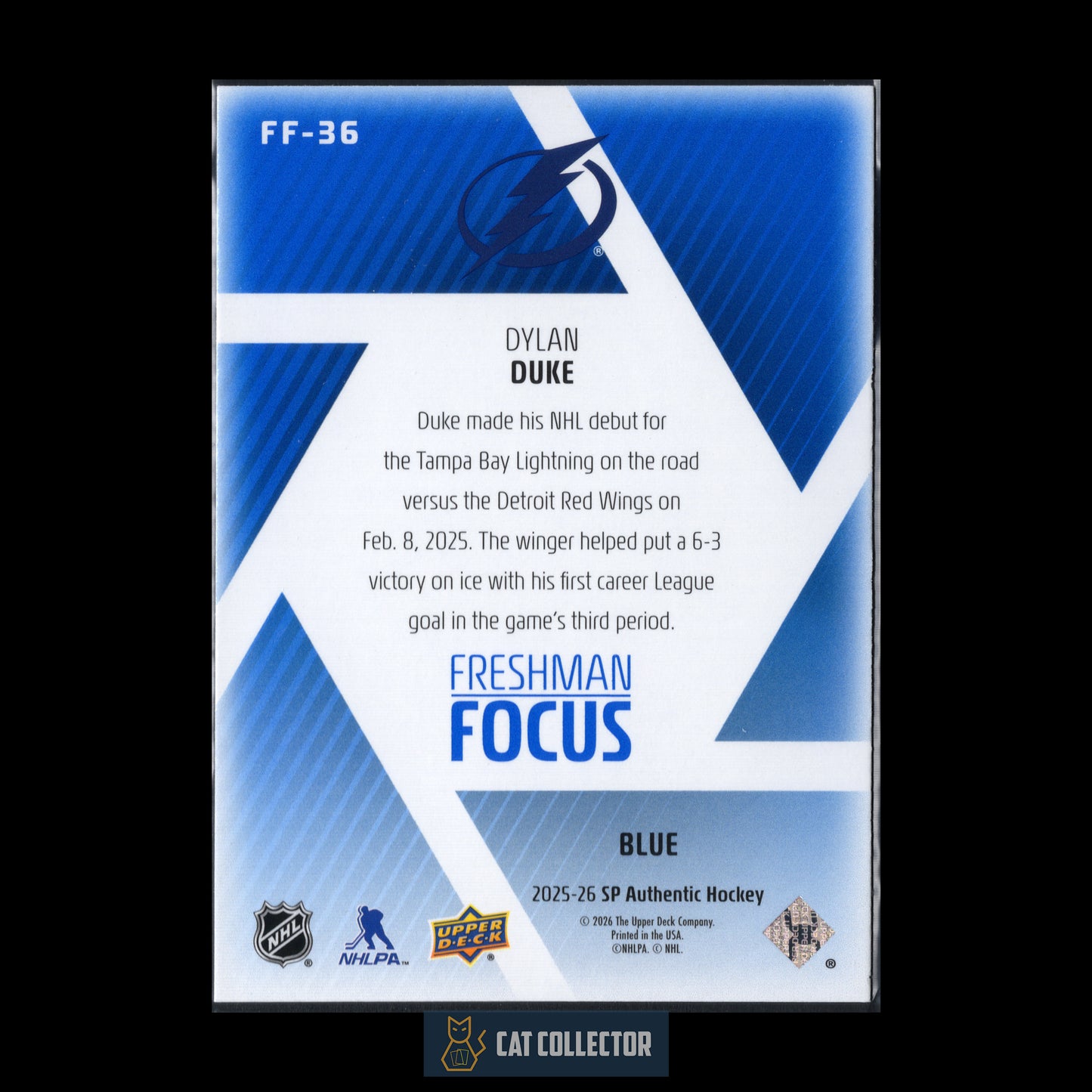 2025-26 UD SP Authentic DYLAN DUKE #FF-36 Freshman Focus RC