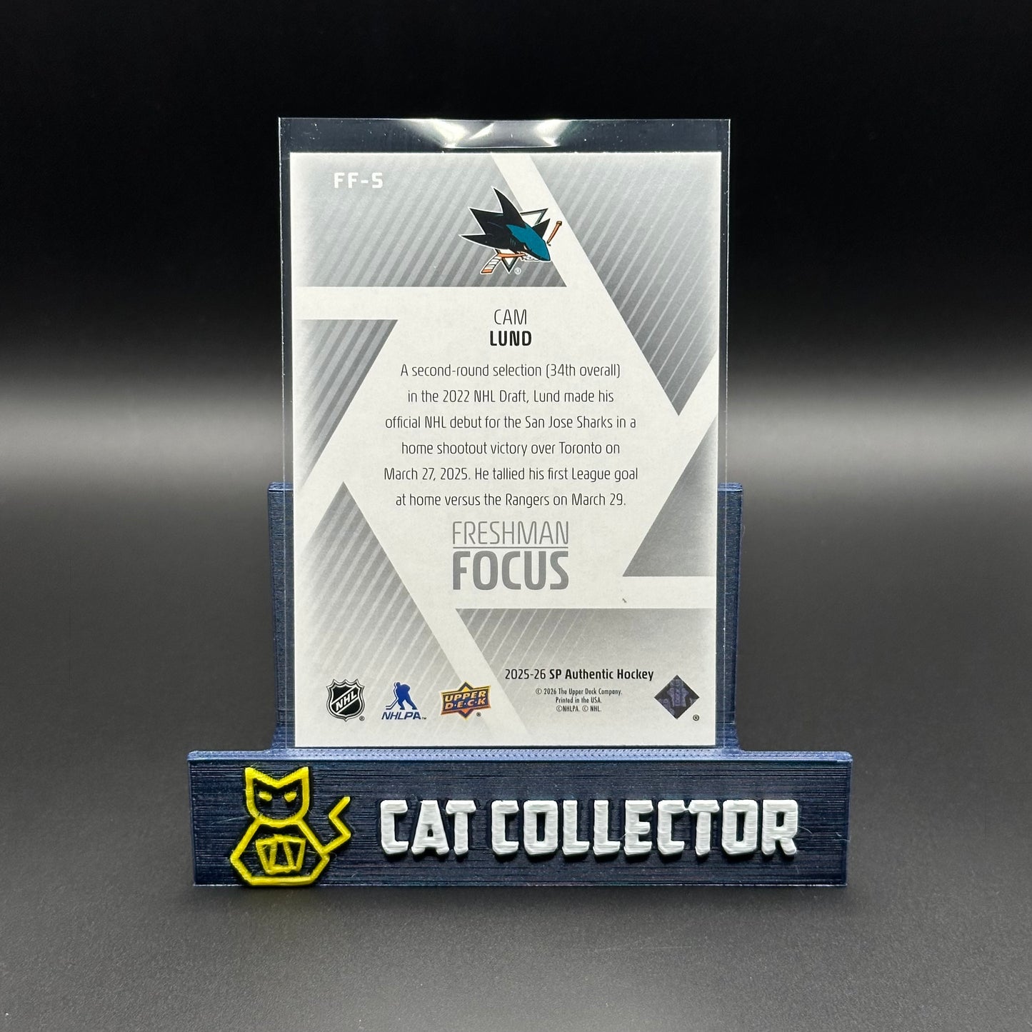 2025-26 UD SP Authentic CAM LUND #FF-5 Freshman Focus