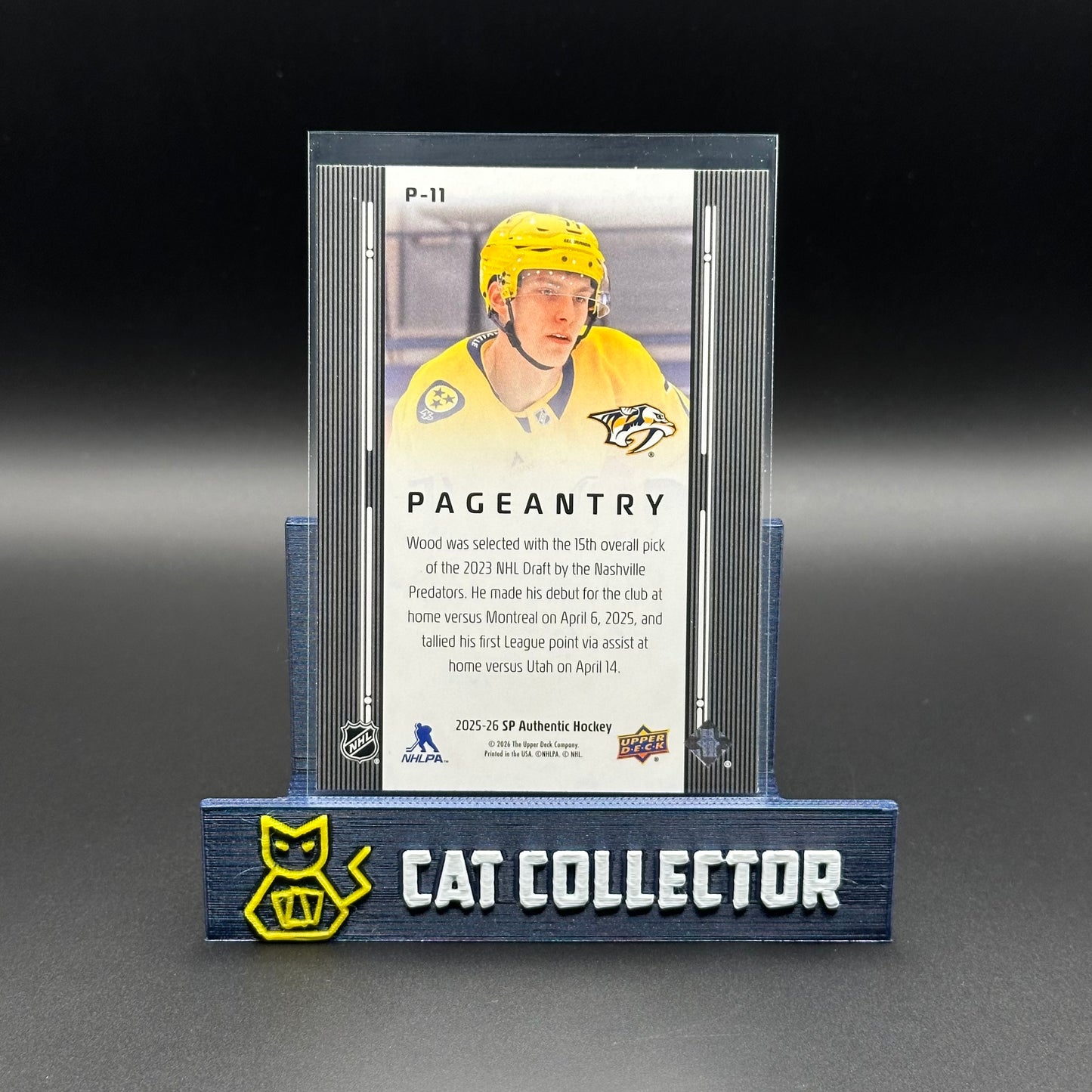 2025-26 UD SP Authentic MATTHEW WOOD #P-11 Pageantry RC