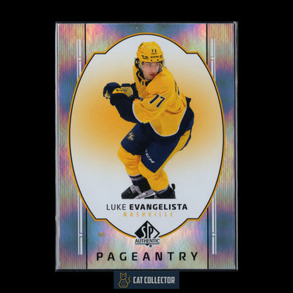 2025-26 UD SP Authentic LUKE EVANGELISTA #P-17 Pageantry