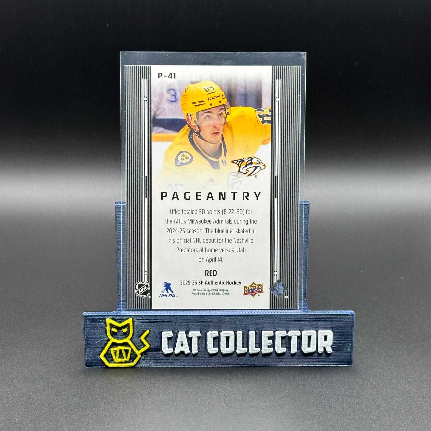 2025-26 UD SP Authentic RYAN UFKO #P-41 Pageantry Red RC